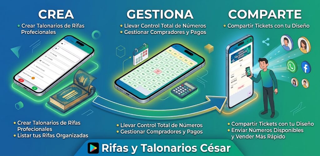 Crea, gestiona y comparte tu rifa con Talonarios Rifas